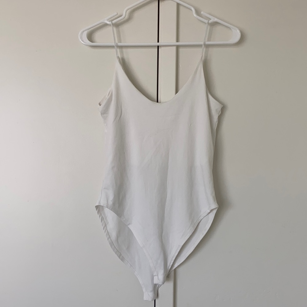 White strap bodysuit